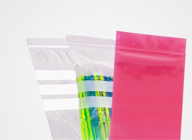 Bags and carriers with zip or slider